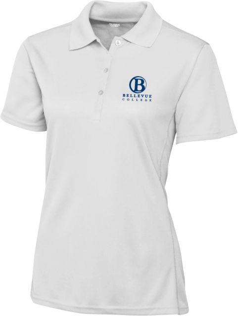 Bellevue C&B Womens Clique Ice Pique Polo Bellevue College - Primary Word Mark Stacked - ONLINE ONLY