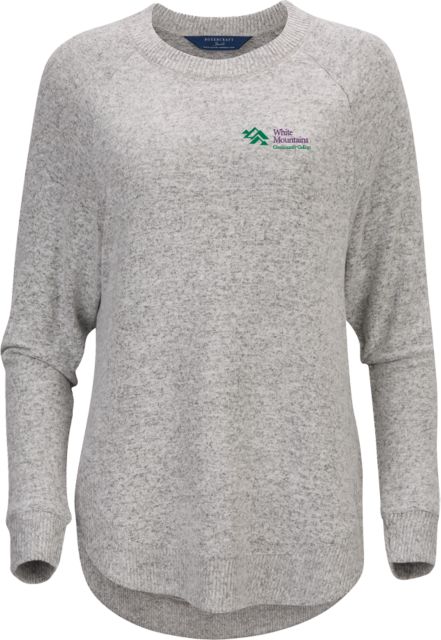 White Mountains Boxercraft Womens Cuddle Oversized Crew Mountains Community College Logo - ONLINE ONLY