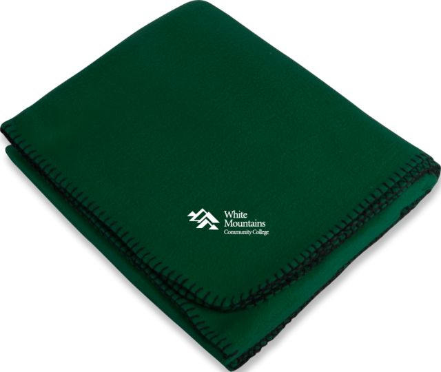 White Mountains Arctic Fleece Blanket Mountains Community College Logo - ONLINE ONLY