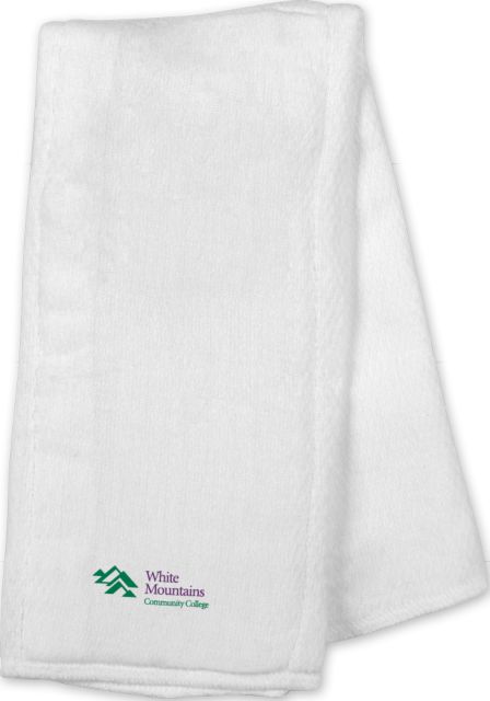 White Mountains Baby Burp Cloth Mountians Community College Logo - ONLINE ONLY