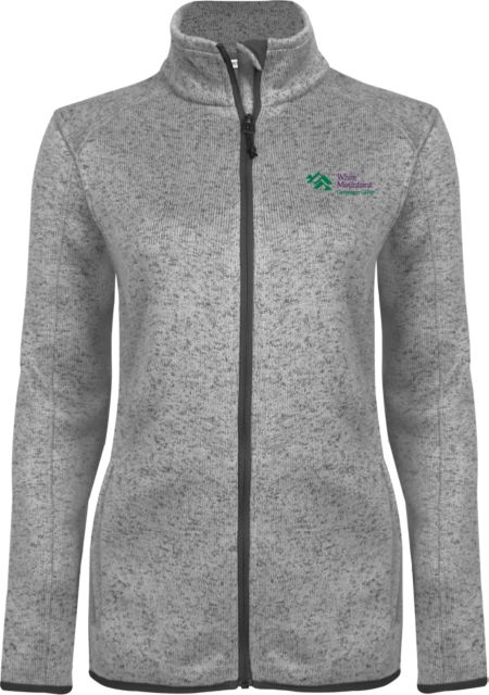 White Mountains Womens Heather Fleece Jacket Mountains Community College Logo - PLUS - ONLINE ONLY