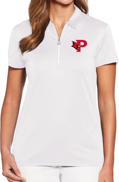SUNY Plattsburgh Womens Callaway Tulip Sleeve Zip Polo P Cardinals - ONLINE ONLY