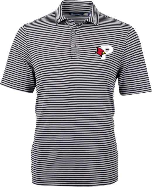 SUNY Plattsburgh CandB Virtue Eco Pique Stripe Polo P Cardinals - ONLINE ONLY