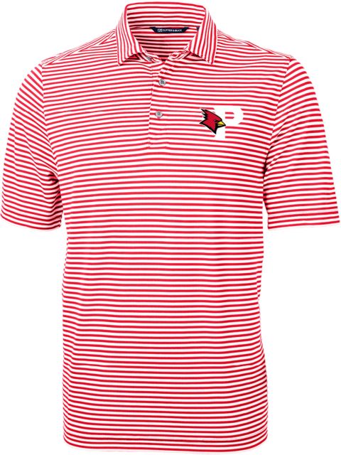 SUNY Plattsburgh CandB Virtue Eco Pique Stripe Polo P Cardinals - ONLINE ONLY