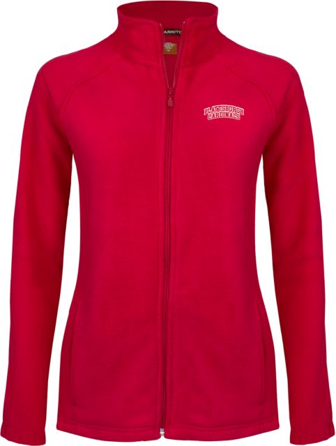 SUNY Plattsburgh Womens Fleece Full Zip Jacket Arch. Cardinals - ONLINE ONLY