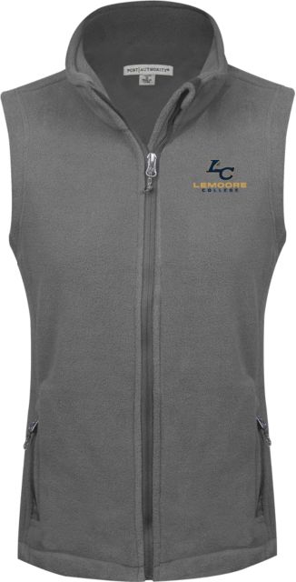 WHC Lemoore Womens Fleece Full Zip Vest Lemoore College Logo Vertical - ONLINE ONLY