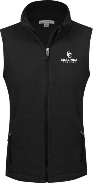 WHC Coalinga Womens Fleece Full Zip Vest Coalinga College Vertical Lockup - ONLINE ONLY