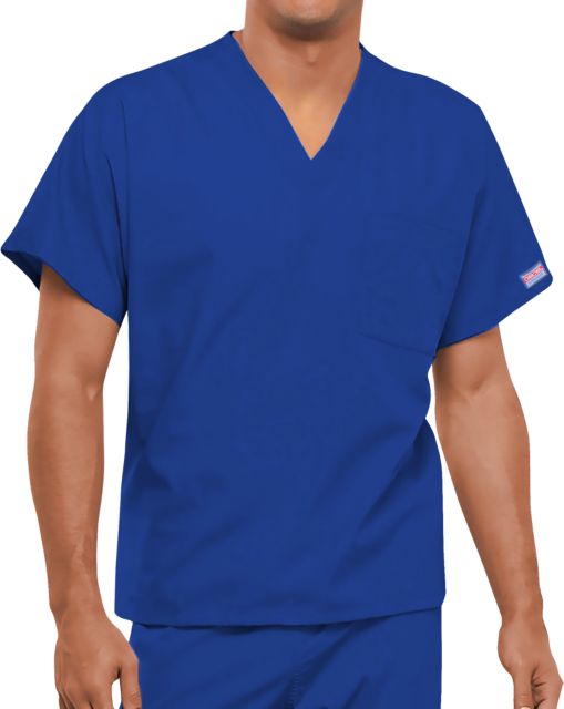 Unisex Royal WW Originals V Neck Scrub Top - Blank Logo - ONLINE ONLY