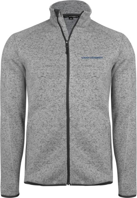 Logan Heather Sweater Fleece Jacket Primary Logo - ONLINE ONLY