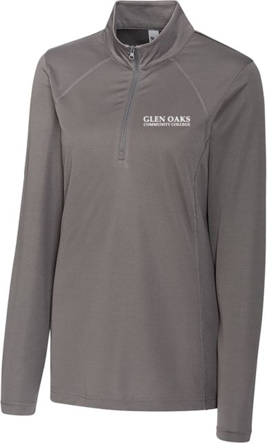 Glen Oaks CC C&B Womens Titan Clique Ice Pique Half Zip Glen Oaks Community College - ONLINE ONLY
