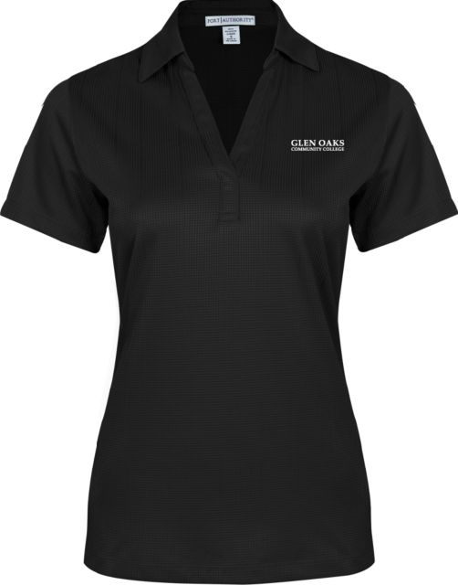 Glen Oaks CC Womens Performance Fine Jacquard Polo Glen Oaks Community College - ONLINE ONLY