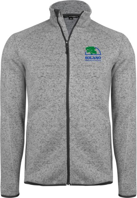 Solano Heather Sweater Fleece Jacket Solano Community College Institutional Mark - ONLINE ONLY