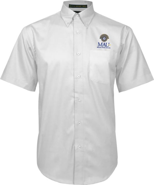 Millennia Atlantic Twill Button Down Short Sleeve Primary Mark Vertical Embroidery - ONLINE ONLY