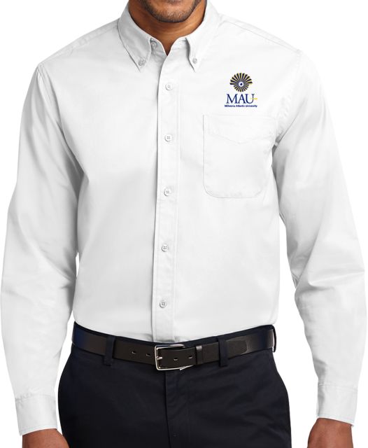 Millennia Atlantic Twill Button Down Long Sleeve Primary Mark Vertical Embroidery - ONLINE ONLY