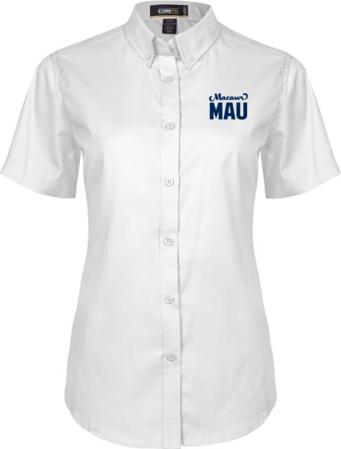 Millennia Atlantic Ladies Twill Button Up Short Sleeve Macaws MAU - ONLINE ONLY