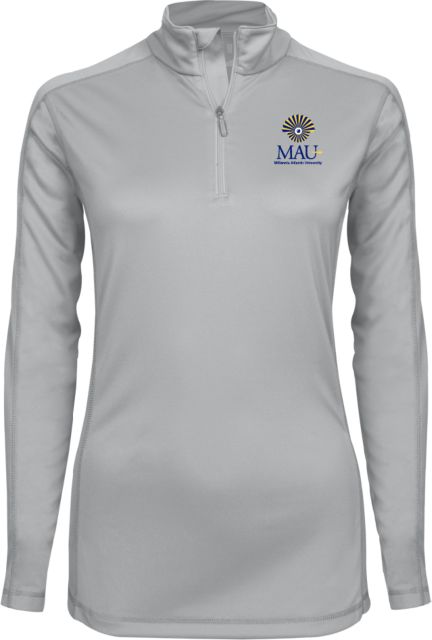 Millennia Atlantic Ladies Syntrel Interlock 1/4 Zip Primary Mark Vertical Embroidery - ONLINE ONLY
