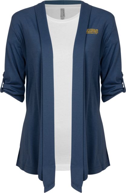 Millennia Atlantic Ladies Drape Front Cardigan Arched Logo - ONLINE ONLY