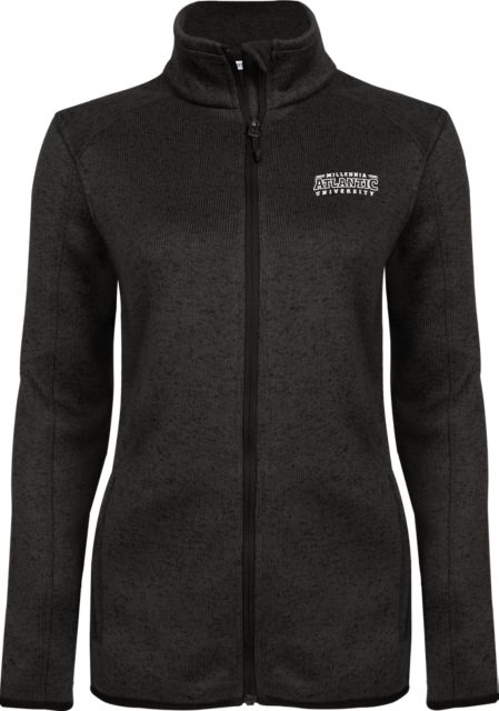 Millennia Atlantic Heather Ladies Fleece Jacket Arched Logo - ONLINE ONLY