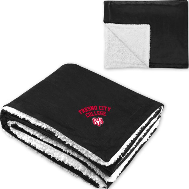Fresno City College Super Soft Luxurious Sherpa Throw Blanket Fresno City College with Ram EMB - ONLINE ONLY