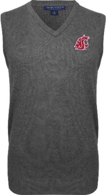 Washington State VNeck Sweater Vest WSU Primary Athletic Mark - ONLINE ONLY