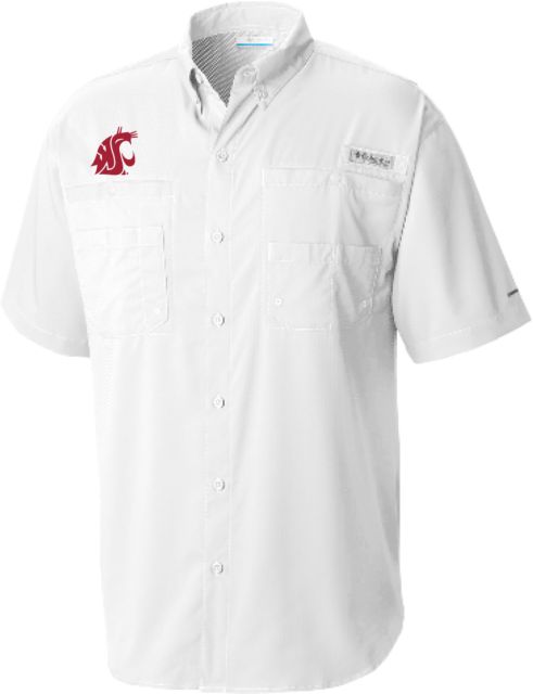 Washington State Columbia Tamiami Performance Short Sleeve Shirt WSU Primary Athletic Mark - ONLINE ONLY