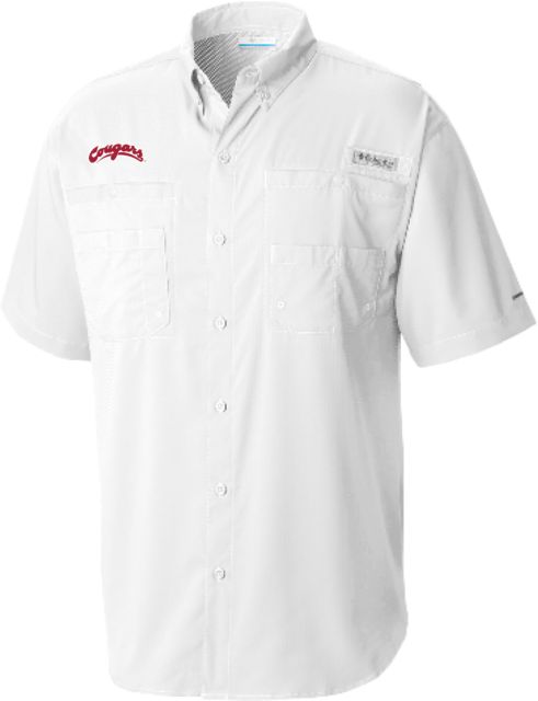 Washington State Columbia Tamiami Performance Short Sleeve Shirt WSU Cougars Word Mark - ONLINE ONLY