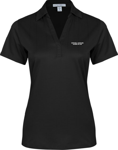 Mitchell Hamline Womens Performance Fine Jacquard Polo Mitchell Hamline School of Law Flat Wordmark - ONLINE ONLY