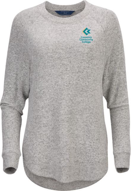 Conconino Boxercraft Womens Oxford Heather Cuddle Oversized Crew Coconino Community College - Primary Mark - ONLINE ONLY
