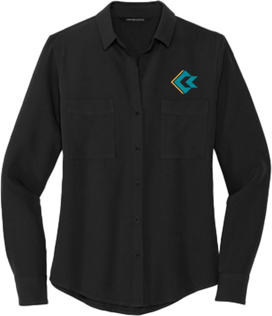 Conconino Mercer + Mettle Womens Crepe Long Sleeve Camp Blouse Coconino Community College - Emblem - ONLINE ONLY