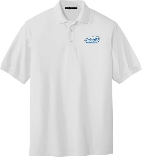 Assumption Silk Touch Polo Assumption University Greyhound Logo - ONLINE ONLY