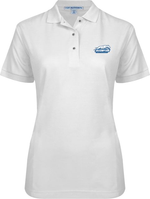 Assumption Womens Silk Touch Pique Polo Assumption University Greyhound Logo - ONLINE ONLY