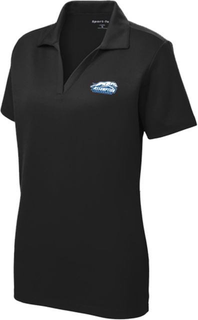 Assumption Womens Dry Mesh Polo Assumption University Greyhound Logo - ONLINE ONLY