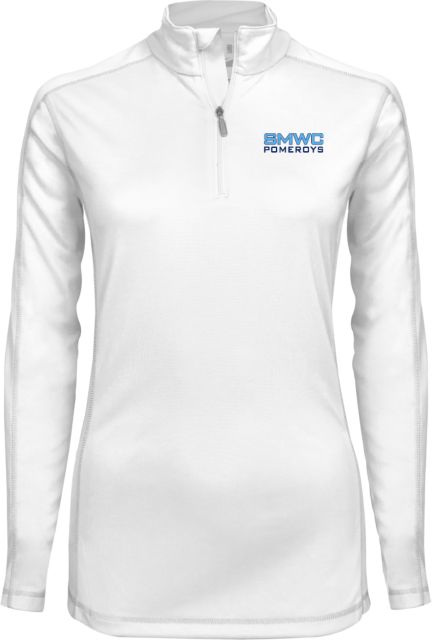 St Mary of the Woods Womens Syntrel Interlock 1/4 Zip Primary Mark EMB - ONLINE ONLY