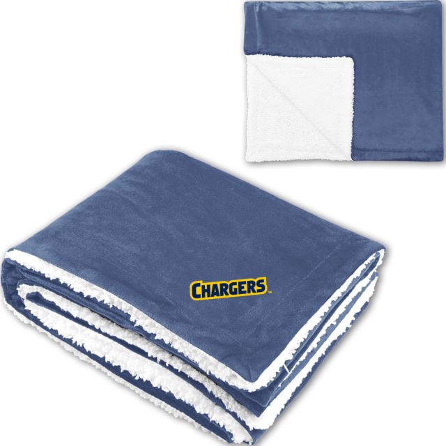 Cypress College Super Soft Luxurious Sherpa Throw Blanket Cypress - Chargers Wordmark - ONLINE ONLY