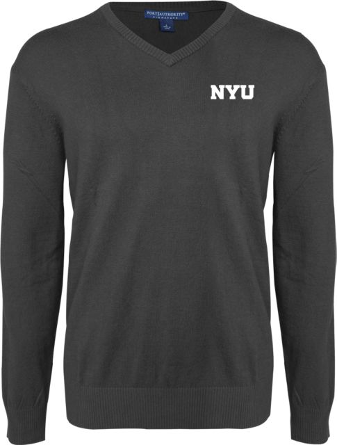 NYU VNeck Sweater Heather Primary Mark - ONLINE ONLY