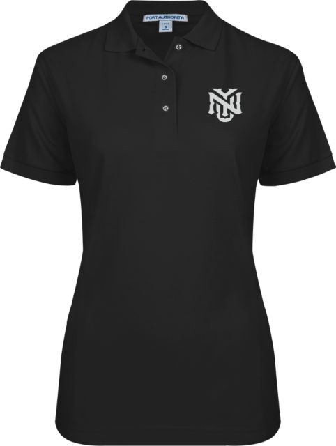 NYU Ladies Easycare Pique Polo NYU Monogram - ONLINE ONLY