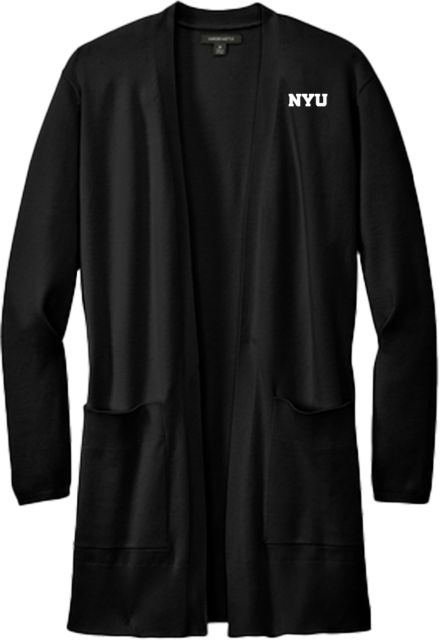New York Univ Mercer + Mettle Womens Open Front Cardigan Sweater Primary Mark - ONLINE ONLY