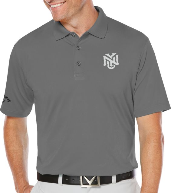 NYU Callaway Opti Dri Chev Polo NYU Monogram - ONLINE ONLY