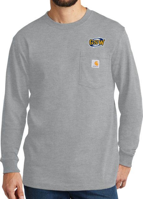 GSW State Carhartt Workwear Long Sleeve Pocket T Shirt GSW Athletics Mark - ONLINE ONLY