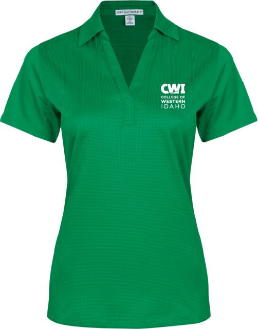 Western Idaho Womens Performance Fine Jacquard Polo CWI College of Western Idaho Primary Mark - ONLINE ONLY