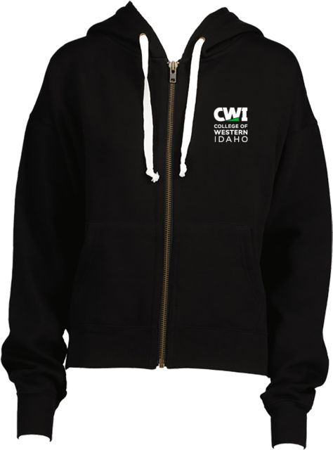 Western Idaho ENZA Womens Boxy Full Zip Hood CWI College of Western Idaho Primary Mark - ONLINE ONLY