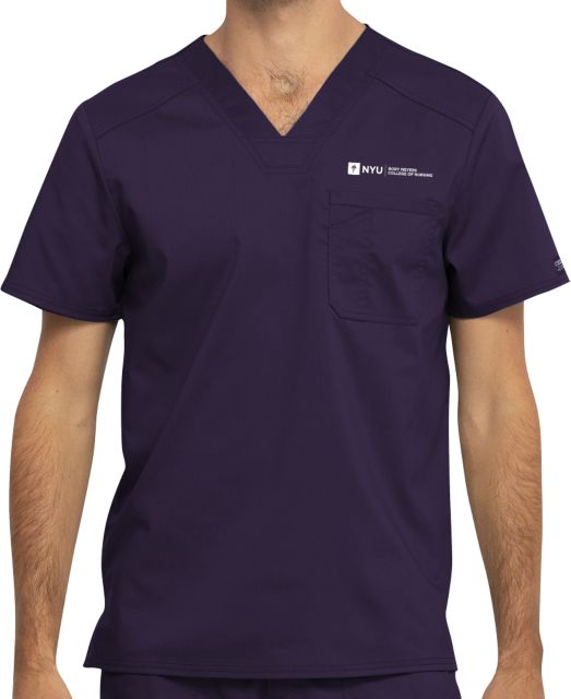 NYU Mens Revolution Scrub Top Rory Myers College of Nursing - ONLINE ONLY