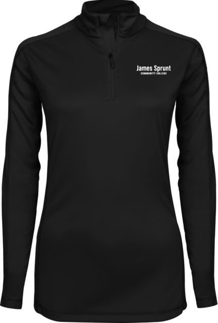 James Sprunt Womens Syntrel Interlock 1/4 Zip Wordmark EMB - ONLINE ONLY