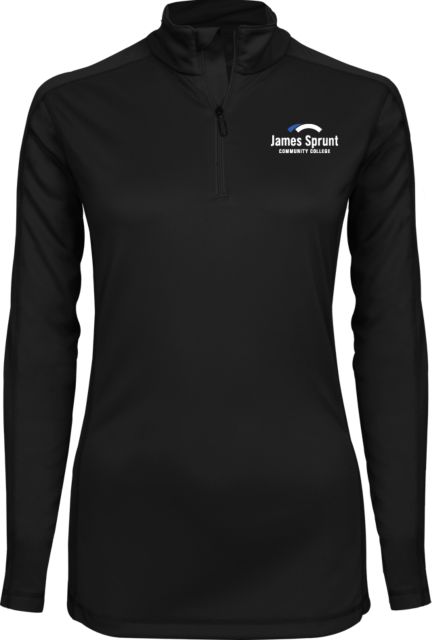 James Sprunt Womens Syntrel Interlock 1/4 Zip Primary Wordmark EMB - ONLINE ONLY