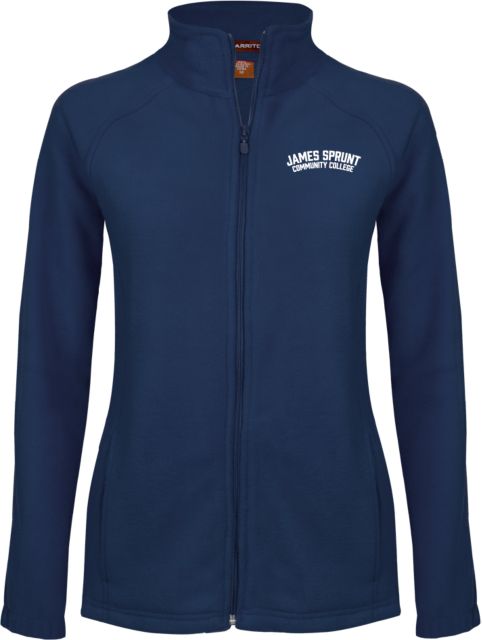 James Sprunt Womens Fleece Full Zip Jacket James Sprunt Community College Arched - ONLINE ONLY