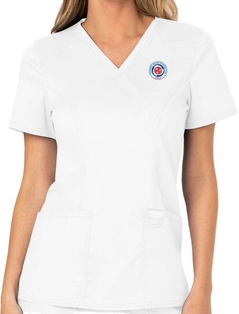 Womens White Revolution Scrub Top - ONLINE ONLY