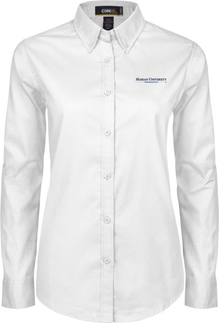 Marian Ladies Twill Button Down Long Sleeve Primary Mark - ONLINE ONLY