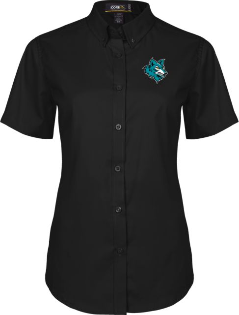 Chandler Gilbert Ladies Twill Button Up Short Sleeve Coyote Head Embroidery - ONLINE ONLY