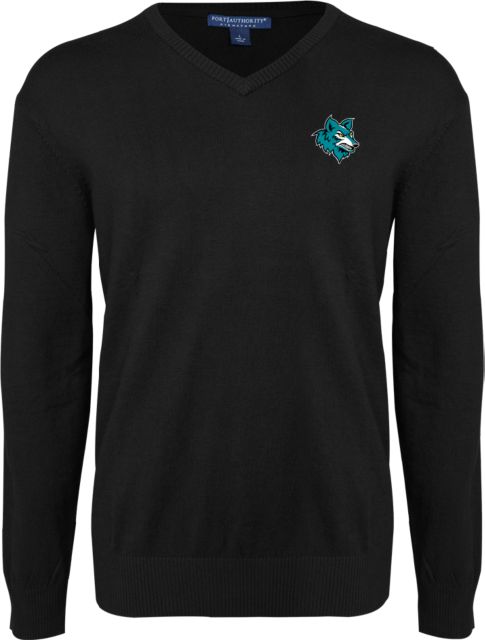Chandler Gilbert Classic Mens V Neck Sweater Coyote Head Embroidery - ONLINE ONLY