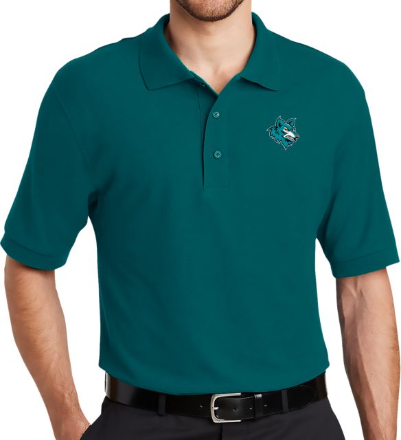Chandler Gilbert Teal Easycare Pique Polo Coyote Head Embroidery - ONLINE ONLY